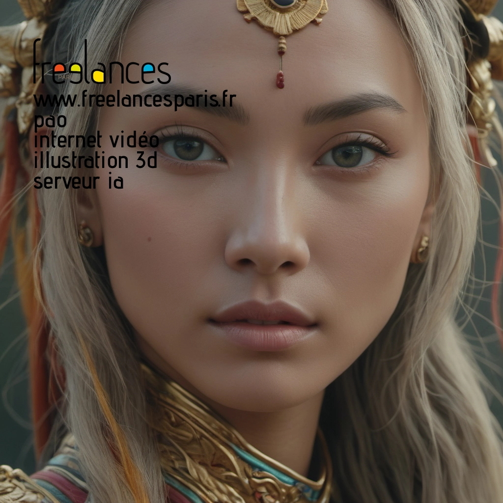 Pao mise en page internet vidéo illustration 3d serveur IA générative AI freelance paris studio de création magazines 8legr0u0